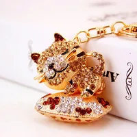 Cute Pastoral Cat Alloy Unisex Keychain main image 4