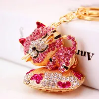 Cute Pastoral Cat Alloy Unisex Keychain main image 2