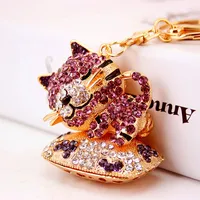 Cute Pastoral Cat Alloy Unisex Keychain main image 3