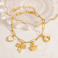 Elegant Classic Style Starfish Pearl Fish 304 Stainless Steel Women's Multi Charms Bracelet main image 6