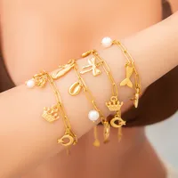 Elegant Classic Style Starfish Pearl Fish 304 Stainless Steel Women's Multi Charms Bracelet main image 3