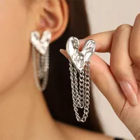1 Pair Modern Style Heart Shape Plating CCB K Gold Plated White Gold Plated Hoop Earrings sku image 51