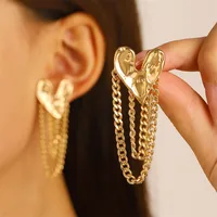 1 Pair Modern Style Heart Shape Plating CCB K Gold Plated White Gold Plated Hoop Earrings sku image 47