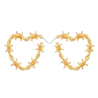 1 Pair Modern Style Heart Shape Plating CCB K Gold Plated White Gold Plated Hoop Earrings sku image 34