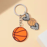 1 Piece Simple Style Sports Basketball Football Acrylic Unisex Keychain main image 4