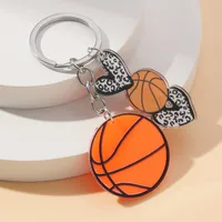 1 Piece Simple Style Sports Basketball Football Acrylic Unisex Keychain sku image 1