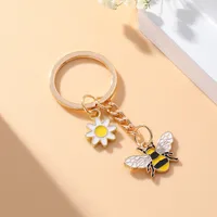 Cute Flower Bee Alloy Women's Keychain sku image 2