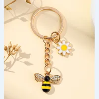 Cute Flower Bee Alloy Women's Keychain sku image 3