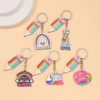 Simple Style Letter Pencil Wood Teachers' Day Unisex Keychain main image 1