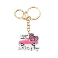 1 Piece Sweet Pastoral Letter Car Flower Alloy Women's Lobster Trigger Clasp Closure Keychain main image 5
