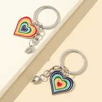 1 Set Sweet Heart Shape Alloy Unisex Keychain main image 3