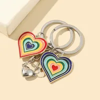 1 Set Sweet Heart Shape Alloy Unisex Keychain main image 4