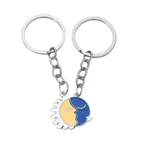 1 Set Cartoon Style Cute Rainbow Heart Shape Alloy Couple Unisex Keychain sku image 4