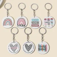 1 Piece Modern Style Letter Wood Teachers' Day Unisex Keychain main image 1