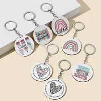 1 Piece Modern Style Letter Wood Teachers' Day Unisex Keychain main image 5