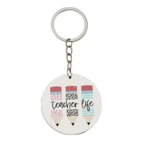 1 Piece Modern Style Letter Wood Teachers' Day Unisex Keychain main image 3