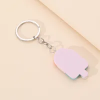 Modern Style Color Block Heart Shape Acrylic Alloy Unisex Keychain main image 4