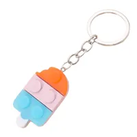 Modern Style Color Block Heart Shape Acrylic Alloy Unisex Keychain main image 5
