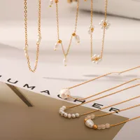 Modern Style Classic Style Flower 304 Stainless Steel Women's Necklace main image 4