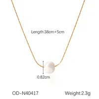 Modern Style Classic Style Flower 304 Stainless Steel Women's Necklace sku image 2