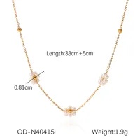 Modern Style Classic Style Flower 304 Stainless Steel Women's Necklace sku image 4