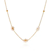 Modern Style Classic Style Flower 304 Stainless Steel Women's Necklace main image 5