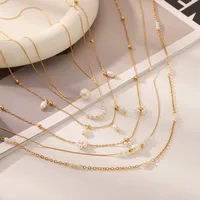 Modern Style Classic Style Flower 304 Stainless Steel Women's Necklace main image 1