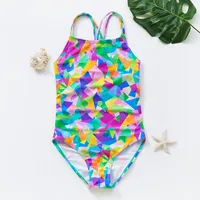 Girl'S Geometric One-pieces Kids Swimwear sku image 5