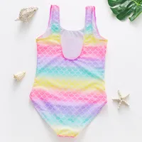 Girl'S Mermaid Fish Scales One-pieces Kids Swimwear main image 2