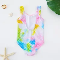 Girl'S Letter Fish Scales One-pieces Kids Swimwear main image 2