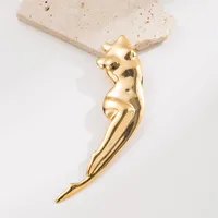 Vintage Style Cool Style Human Snake Bow Knot 304 Stainless Steel Alloy Plating 18K Gold Plated Unisex Brooches main image 3