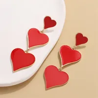 1 Pair Modern Style Heart Shape Plating CCB K Gold Plated White Gold Plated Hoop Earrings sku image 43