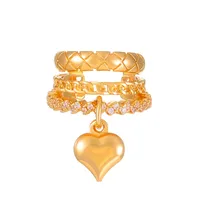 1 Pair Modern Style Heart Shape Plating CCB K Gold Plated White Gold Plated Hoop Earrings sku image 24