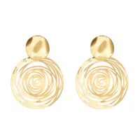 1 Pair Modern Style Heart Shape Plating CCB K Gold Plated White Gold Plated Hoop Earrings sku image 26