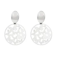 1 Pair Modern Style Heart Shape Plating CCB K Gold Plated White Gold Plated Hoop Earrings sku image 30