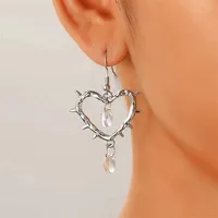 1 Pair Modern Style Heart Shape Plating CCB K Gold Plated White Gold Plated Hoop Earrings sku image 20