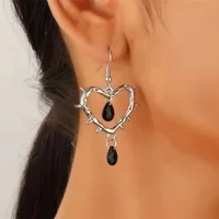 1 Pair Modern Style Heart Shape Plating CCB K Gold Plated White Gold Plated Hoop Earrings sku image 22