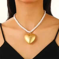 1 Pair Modern Style Heart Shape Plating CCB K Gold Plated White Gold Plated Hoop Earrings sku image 36