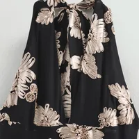 Women's Trumpet Dress Sexy Halter Neck Embroidery Long Sleeve Flower Maxi Long Dress Holiday Banquet main image 3