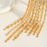 Casual Simple Style Geometric 304 Stainless Steel Plating 18K Gold Plated Unisex Bracelets Necklace main image 2