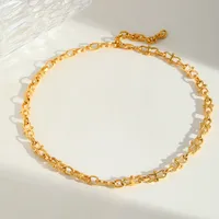 Casual Simple Style Geometric 304 Stainless Steel Plating 18K Gold Plated Unisex Bracelets Necklace main image 5