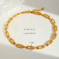 Casual Simple Style Geometric 304 Stainless Steel Plating 18K Gold Plated Unisex Bracelets Necklace sku image 6