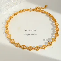 Casual Simple Style Geometric 304 Stainless Steel Plating 18K Gold Plated Unisex Bracelets Necklace sku image 7