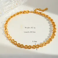 Casual Simple Style Geometric 304 Stainless Steel Plating 18K Gold Plated Unisex Bracelets Necklace sku image 8