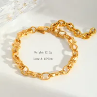 Casual Simple Style Geometric 304 Stainless Steel Plating 18K Gold Plated Unisex Bracelets Necklace sku image 2