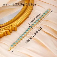 Retro Classic Style Geometric Copper Plating Zircon Women's Bracelets main image 2