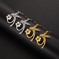 1 Pair Vacation Classic Style Solid Color Plating 304 Stainless Steel Drop Earrings main image 1