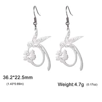 1 Pair Vacation Classic Style Solid Color Plating 304 Stainless Steel Drop Earrings main image 2