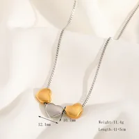 Casual Simple Style Commute Heart Shape 304 Stainless Steel 18K Gold Plated Valentine'S Day Women's Necklace main image 3