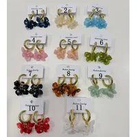 1 Pair Casual Cute Flower Inlay Alloy Acrylic Imitation Pearl Gold Plated Ear Studs main image 2